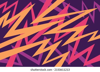 Minimalist background with colorful overlapping zigzag pattern