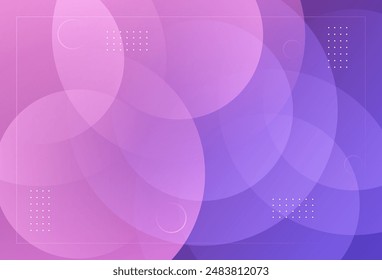 Minimalist background , colorful, pastel, pink and purple gradations,  circle effect style. Eps 10 .