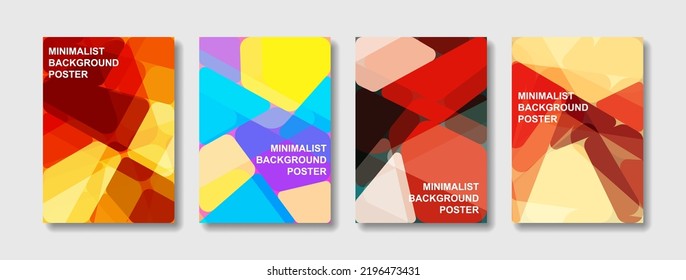 Minimalist background colorful poster design and style modern cover colorful
