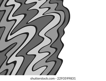 Minimalist background with colorful wavy lines pattern and with some copy space area