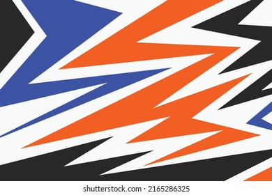 Minimalist background with colorful zigzag and arrow pattern