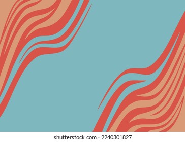 Fondo minimalista con un lindo patrón de líneas onduladas y con un área de copia