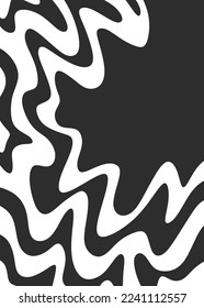 Minimalist background with cute wavy lines pattern and with some copy space area