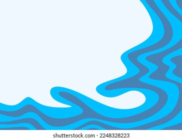 Minimalist background with cute wavy lines pattern and with some copy space area