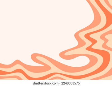 Minimalist background with cute wavy lines pattern and with some copy space area