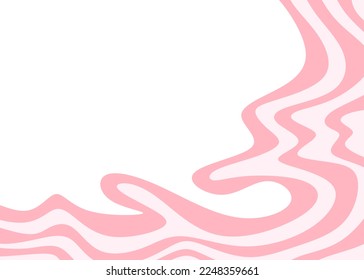 Minimalist background with cute wavy lines pattern and with some copy space area