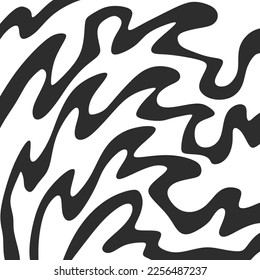 Minimalist background with cute wavy lines pattern