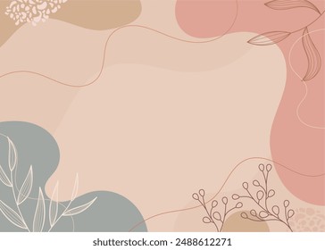 minimalist background design with a bohemian abstract theme