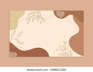 minimalist background design with a bohemian abstract theme