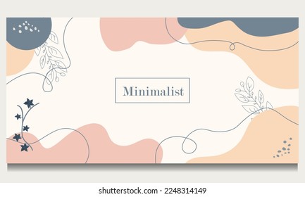 diseño minimalista de fondo, flores, abstracto, vector.