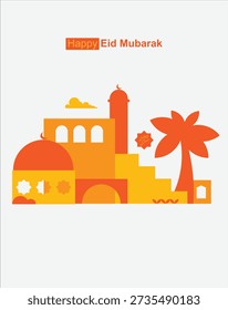 A minimalist background design for Ramadan and Eid al-Fitr, modern and clean. Perfect for banners, posters, greeting cards, covers, social media, and campaigns