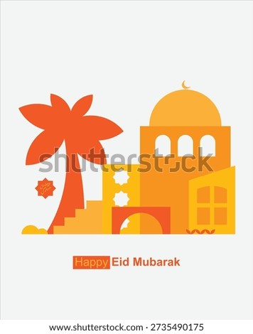 A minimalist background design for Ramadan and Eid al-Fitr, modern and clean. Perfect for banners, posters, greeting cards, covers, social media, and campaigns