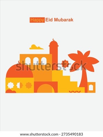 A minimalist background design for Ramadan and Eid al-Fitr, modern and clean. Perfect for banners, posters, greeting cards, covers, social media, and campaigns