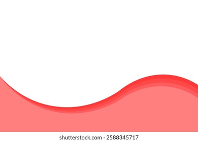 Minimalist background design with red waves and subtle gradations. Suitable for presentations, banners and modern graphic elements.