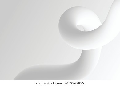 Minimalist background design with tubular flow and soft with gradient for corporate presentation background