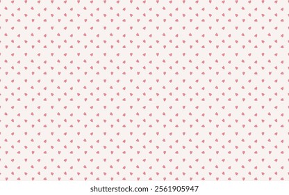 Minimalist background with a dotted pattern of small pink hearts. Use for subtle designs and delicate projects