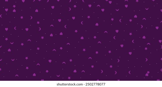 minimalist background featuring a crescent moon with stars scattered across a pink backdrop, evoking the mystique and magic of Halloween night.