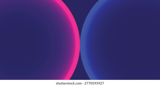 Minimalist background featuring glowing pink and blue neon circular orbs on a dark navy backdrop. Elegant cinematic light effect ideal for tech branding, mobile apps, and futuristic UI design.