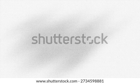 A minimalist background featuring a soft gradient created by a fine pattern of black halftone dots on white.