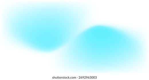 A minimalist background featuring two soft, blurry cyan or light blue gradients fading on a predominantly white canvas, creating an abstract, ethereal look.