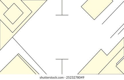 Minimalist Background With Geometric Line Art