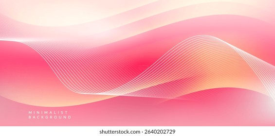 A minimalist background image using pink and pink tones. There are also some curves drawn on the surface, which creates a sense of movement and depth to the image.