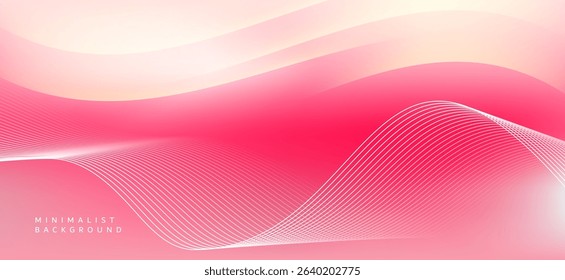 A minimalist background image using pink and pink tones. There are also some curves drawn on the surface, creating a sense of movement. Overall, it is a simple but beautiful and perfect design.