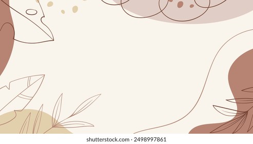 Minimalist background with leaves vector design in eps 10