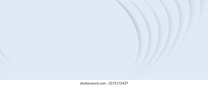 Minimalist background with light blue background, featuring smooth, curved lines. The background is soft and calming, blue and blue. Abstract minimal curved layered texture background vector