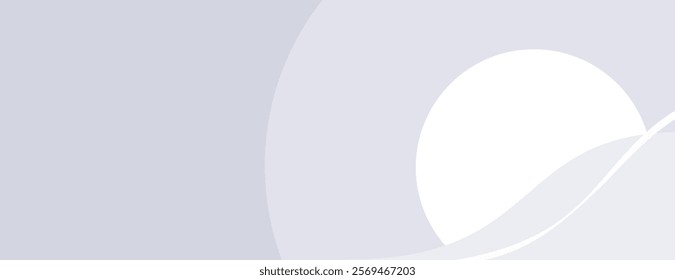 Minimalist background with light gray and white colors. The background features smooth, flowing curves and a soft gray color palette. Wave background vector. Gray background.