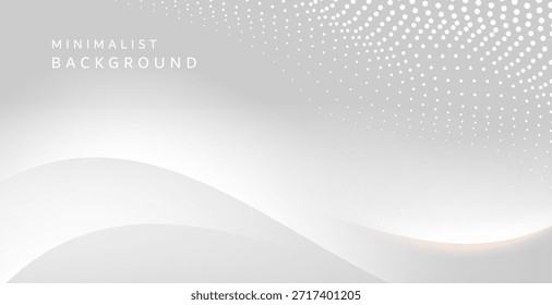 Fondo minimalista en gris claro a blanco, enfatizando el brillo y la elegancia.
Múltiples ondas curvas en la parte inferior izquierda-centro fluyen de izquierda a derecha, agregando dimensión y profundidad.
Pequeños puntos dispersos en líneas curvas en la parte superior derecha crean una textura ligera y aireada.
Las sombras suaves en la esquina superior izquierda y el borde inferior derecho agregan dimensión y evitan que la Imagen se vea demasiado plana.