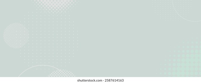 Minimalist background with light green color, featuring dotted patterns. The green background has a soft, textured appearance. Digital background vector. Green background.