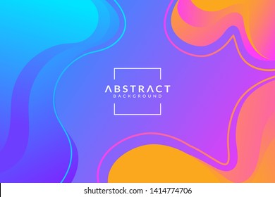 Minimalist Background Liquid Fluid Design with Blue Yellow Orange and Pink for website 