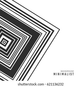 Minimalist background. Monochrome abstractionism style. Black and white design. Square art tiles.