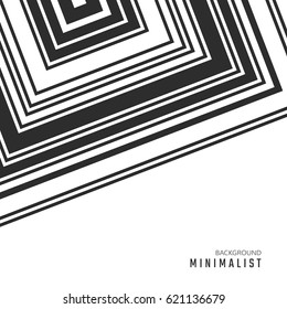 Minimalist background. Monochrome abstractionism style. Black and white design. Square art tiles.