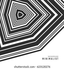 Minimalist background. Monochrome abstractionism style. Black and white design. Hexagonal art tiles.