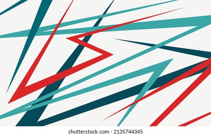 Minimalist background with overlapping colorful zigzag pattern