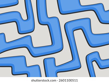 Minimalist background with seamless colorful maze line pattern