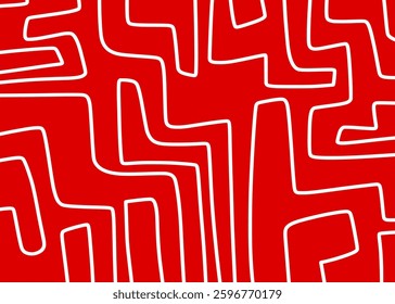 Minimalist background with seamless maze line pattern