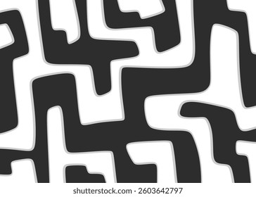 Minimalist background with seamless maze line pattern