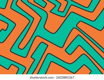 Minimalist background with seamless maze line pattern