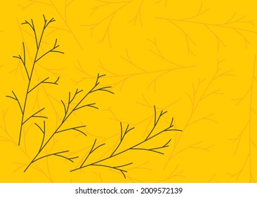 Minimalist background with simple branch pattern