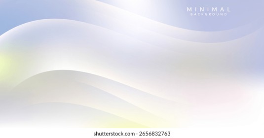 Un fondo minimalista con un diseño sencillo y tranquilo, creando un ambiente relajante con suaves curvas blanco-grises y ondas que se ven naturales y no perturban los ojos.