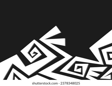 Fondo minimalista con un sencillo patrón geométrico azteca y con un poco de espacio de copia