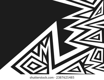 Minimalist background with simple geometric Aztec pattern and with some copy space area