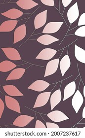 Minimalist background with simple gradient leaves pattern