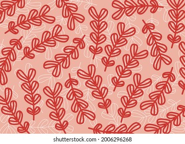 Minimalist background with simple leaves pattern