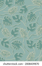 Minimalist background with simple leaves pattern