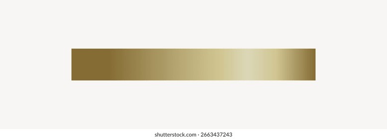 A minimalist background with a smooth gradient of gold on a white background, featuring a sleek, metallic gold texture. Background with copy space vector.