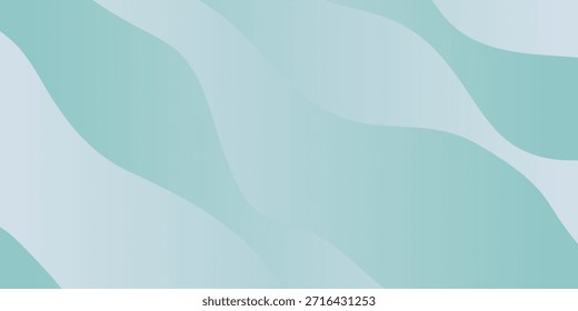 Ein minimalistischer Hintergrund mit glatten, wellenförmigen Wellen in verschiedenen Farbtönen von Teal und Hellblau, die ein ruhiges und beruhigendes Bild schaffen.